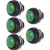 ESUPPORT 12mm Green Waterproof Momentary Round Toggle Switch ON OFF Reset Push Button Pack of 5