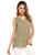 SoTeer Women's V Neck Sleeveless Shirts Button Chiffon Blouse Tunic Tank Top