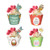 48 Pieces Easter Cupcake Toppers Cupcake Wrappers Kit for Easter Rabbit Theme Spring Party Decor Dessert Supplies