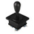 EG STARTS American Style Arcade Competition 2Pin Joystick Black Switchable from 8 Ways Operation, Elliptical Black Handle, Precision 8-Way 187" (4.8mm) Terminal