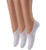 LAISOR Cotton No Show Sock Womens invisible Non Slip Flat Boat Liner Socks -Pack of 3-12- -D1-3 Pairs White-