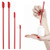 4PCS Mini Spatula Set-3 Size Small Silicone Spatula Set-Last Drop Rubber Spatula for Beaty and Kitchen Use -Red-