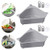 Outivity 2 Pack Sink Drain Shelf Triangular Sink Basket Storage Rack Sucker- Sink Sponge Holder for Kitchen Bathroom Support Corner-Grey