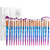 LDYS Makeup Brush 20pcs Foundation Eyeshadow Foundation Premium Synthetic Foundation Blush Concealer Liquid Eyeshadow Makeup Brush -Rose Gold- -Blue-
