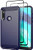 Teayoha for Moto G Fast Case- with Tempered Glass Screen Protector -2 Pack-- Carbon Fiber Scratch Resistant- Shock Absorption Soft TPU Drawing Protective Cases Phone Cover - Deep Blue