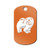 Mister Petlife Chow Chow Engraved Keychain/GI Tag Orange