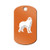 Mister Petlife Great Pyrenees Engraved Keychain/GI Tag pyr Orange