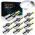 GLOFE 194 LED Light Bulb 6000K White 168 2825 W5W T10 Wedge 2-SMD 7020 Chipsets LED Replacement Bulbs Error Free for Car Dome Map Door Courtesy License Plate Lights- Pack of 10