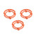 Liineparalle Orange Blade Retaining Rings for Philips Norelco Series 7000 9000 RQ12 Models -3PCS-