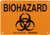 Brady 25742 10inch Width x 7inch Height B-401 Plastic- Black on Orange Biohazard Sign- Legend inchBiohazardinch -with Picto-