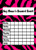 Pink Zebra Print Star Sticker Reward Chart