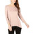 Alfani Womens High-Low Mixed Media Pullover Top Pink L