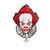 Clown Horror Badge Reels Retractable- with Alligator Clip and Key Ring- 24 inches Thick Pull Cord