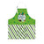 Claswcalor St. Patrick's Day Kitchen Apron for Women- Black and Green Striped Apron- Waterproof Shamrock Clover Cooking Apron with Adjustable Strap for St. Patrick's Day Party- BBQ
