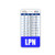 LPN Badge Buddy Vertical w/Height  and  Weight Conversion Charts -Blue-