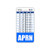 APRN Badge Buddy Vertical w/Height  and  Weight Conversion Charts -Standard- Blue-