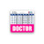 Doctor Badge Buddy Horizontal w/Height  and  Weight Conversion Charts -Standard- Pink-
