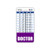 Doctor Badge Buddy Vertical w/Height  and  Weight Conversion Charts -Standard- Purple-