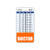 Doctor Badge Buddy Vertical w/Height  and  Weight Conversion Charts -Standard- Orange-