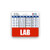 LAB Badge Buddy Horizontal w/Height  and  Weight Conversion Charts -Standard- Red-