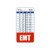 EMT Badge Buddy Vertical w/Height  and  Weight Conversion Charts -Standard- Red-