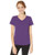 Soffe Junior's Performance Short Sleeve Tee- Purple- Large