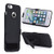 iPhone 8 iPhone 7 iPhone SE Holster Case- Combo Shell Super Slim Hard Shell Case with Holster Kickstand and Swivel Belt Clip for Apple iPhone 8/iPhone SE -Black-