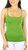 ToBeInStyle Women's Spaghetti Strap Crop Cami w/Shelf Bra - Yellow Green - Medium