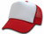 DECKY Two Tone Trucker Mesh Caps Plain Baseball Hat -Adjustable- RED/WHITE-