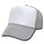 DECKY Two Tone Trucker Mesh Caps Plain Baseball Hat -Adjustable- Grey/WHITE-