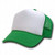 DECKY Two Tone Trucker Mesh Caps Plain Baseball Hat - Adjustable-Kelly Green/White