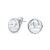 Tiny Simple Round Astrology Libra Horoscope Zodiac Stud Earrings For Teen For Women Sterling Silver 12 Birth Month Sign