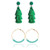 Bohemian Circle Colorful Beaded Earrings Layered Tassel Earrings Bohemian Dangle Drop Earrings for Women Girls -Green Tassel-
 Bohemian Circle Colorful Beaded Earrings Layered Tassel Earrings Bohemian Dangle Drop Earrings for Women Girls -Green Tassel-
