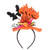 Lurrose 2Pcs Halloween Headbands Pumpkin Hairband Sequin Witch Hat Hair Hoop for Kids and Adults -Orange-