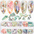 12 Colors Sea Shell Nail Art Decorative Stickers Irregular Abalone Seashell Slices- 3D Nail Art Shell Piece Nail Art Decorations UV Gel Flake Mermaid Nail Sequins