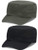 2 Pieces Cadet Army Hats Cadet Caps Military Hat Unisex Adjustable Flat Caps for Women Men -Black- Army Green-