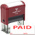 Paid by Date Self Inking Rubber Stamp -Red Ink- Large