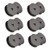 BIGGER Universal Typewriter Ribbon Twin Spool- 2inch Spool Diameter- 1/2inch Ribbon Wide- Black- 6-Pack