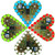 IS Icstation Heart Shape LED Flashing Lights Kit Electronics Soldering Practice Set 4 in 1 -Red-Blue-Green-White-