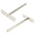XMHF 6 Inch Floating Shelf Brackets Silver Tone- 2 Pack Heavy Duty Hidden Shelf Brackets Solid Steel Blind Shelf Support Hardware for Floating Wood Shelves