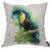 AOYEGO Toucan Throw Pillow Case Tropical Bird Exotic Branch Foliage Nature Forest Tree Leaf Beak Jungle Decorative Pillow Cover 20X20 Inch Cotton Linen Square Cushion for Sofa Bedroom