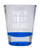Customizable 2 Ounce Etched Engraved Round Shot Glass Personalized with Custom Text or Message -Blue- 1-