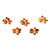 Cat Paw Print - Vinyl Decal Sticker - 9inch x 3.75inch - Orange Flames