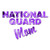 National Guard Mom - Vinyl Decal Sticker - 6inch x 3.75inch - Purple Flames