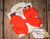 Solid Neon Orange Pinwheel Hair Bow 3inch MADE IN USA
