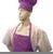 CHEFSKIN Lite Purple Chef Apron w/Fully Adjustable Neck Straps Size Big and Tall