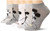 Disney Women's Mickey Mouse 5 Pack No Show- Grey Multi- Fits Sock Size 9-11 Fits Shoe Size 4-10.5