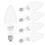 LED Candelabra Bulbs- E12 Led Bulbs for Chandelier 60 Watt Equivalent- DeKang 2700K Warm White Small Base Led Light Bulbs- 5W Ra 80 Type B 550LM Non-dimmable B11 Light Bulbs- Pack of 5