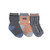 Robeez Baby Boys Socks- 3-Pack- gravel/Gears/grey/orange/blue- 0-6 Months