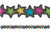 Teacher Created Resources -3569- Chalkboard Brights Stars Die-Cut Border Trim